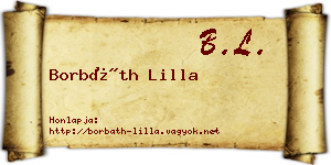 Borbáth Lilla névjegykártya